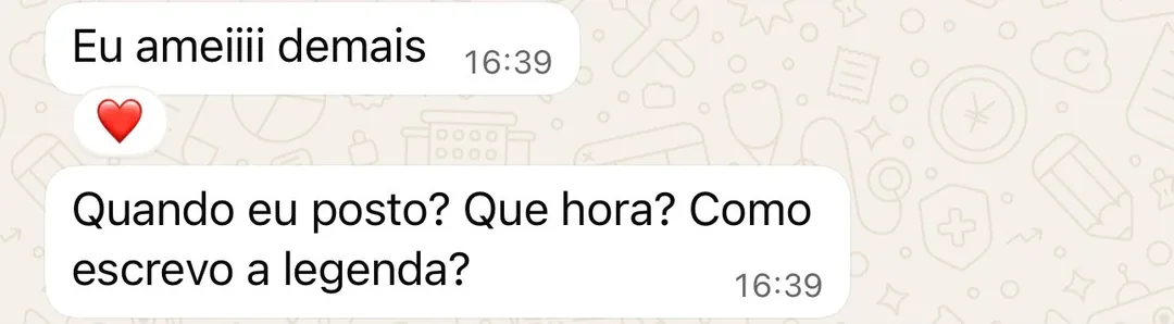 Cliente: 'Nossa tá muito profissional, eu tô maluca'